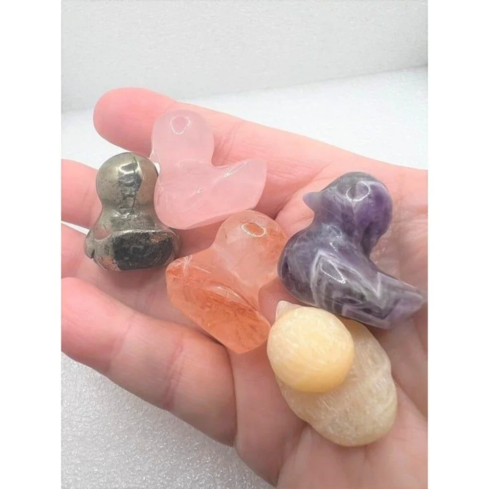 Genuine Gemstone Duck Carving - Your Choice